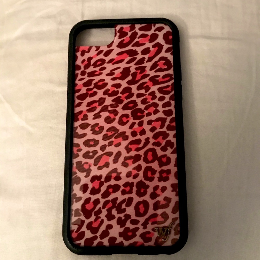 Wildflower pink cheetah phone case